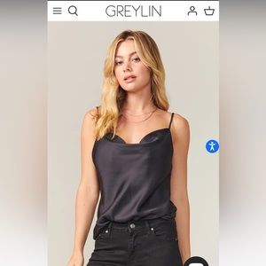 Luxury black cami by Greylin.